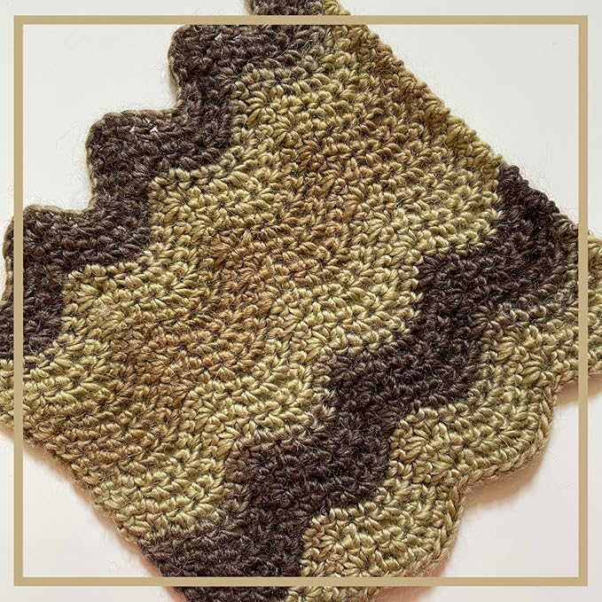 Wool Wonders Yarn for Crocheting, 4-Pack (640Yds / 400G), Free Patterns - Wool Yarn for Knitting - Aran/Heavy #4 Medium Worsted Weight - Chocolate Almond