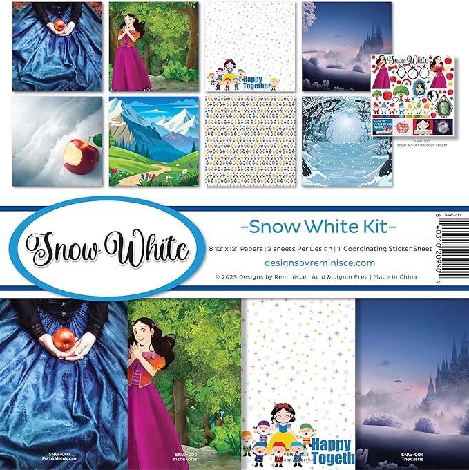 Reminisce Snow White Scrapbook Collection KIT