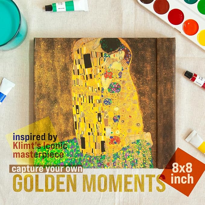 Watercolor Paper Pad — Magnetic Hardcover — 100% Cotton Watercolor Paper, Cold Press 200 GSM — 40 Acid-Free Sheets — Lay-Flat Watercolor Sketchbook — Art Supplies — KIROSKETCH (Kiss 8,5x7,7 in)