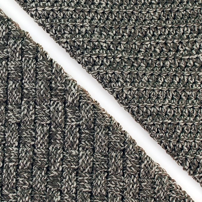 Cotton Bliss Soft Cotton Blend Yarn for Crocheting, 4-Pack (640Yds / 400G), Free Patterns, Beginners Friendly - #4 Medium Worsted Weight Yarn for Baby Blanket - Charcoal Moss
