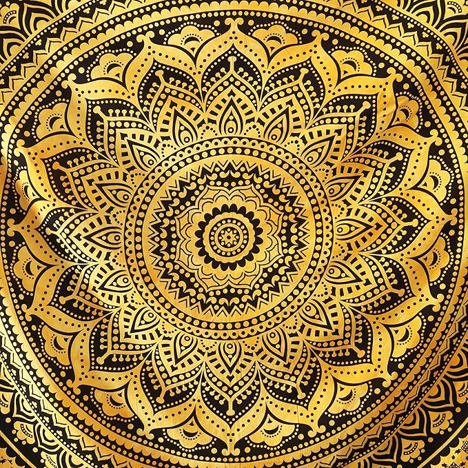 popular handicrafts queen mandala hippie tie dye psychedelic ombre tapestry wall hanging - indian maditation gypsy bohemian hippy dorm room decor yellow 81x88 inch