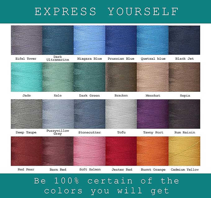 BlesSew Sewing Thread - 24 Spools of Polyester Thread for Sewing Machine, Beginners, Hand Stitching & Quilting - 1000 yds Per Spool