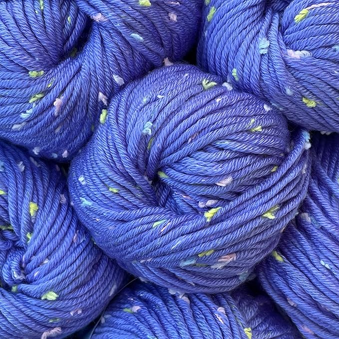 Tweed Twinkles Soft Baby Yarn for Crocheting, 8-Pack (696Yds / 400G), Free Patterns - Acrylic Baby Blanket Knitting Yarn with Flecks - Size 3 DK Light Worsted Weight - Periwinkle Purple