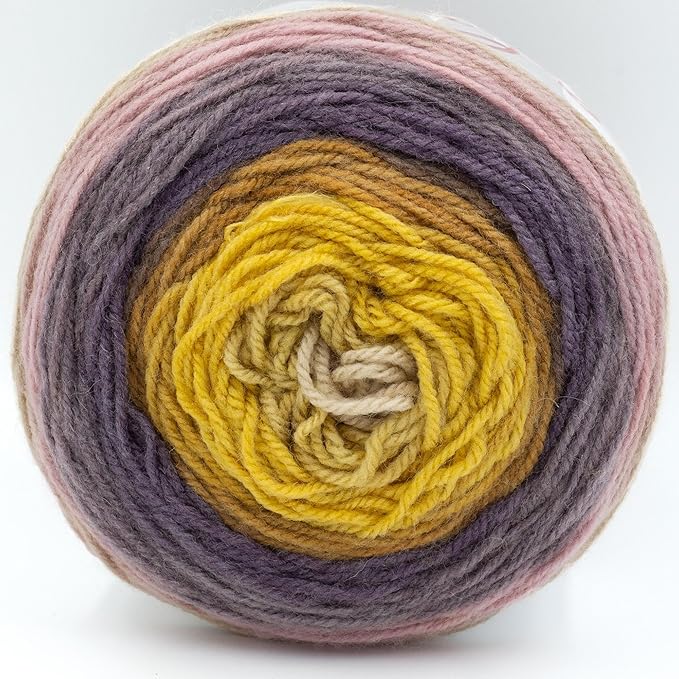 Lion Brand Yarn, Mandala DK Lightweight Yarn for Knitting, Crochet, and Crafts, Bowtruckle, 3 Pack, Self-Striping Acrylic Fiber for Baby Blankets, Multicolor Shawls and Variegated Cardigans