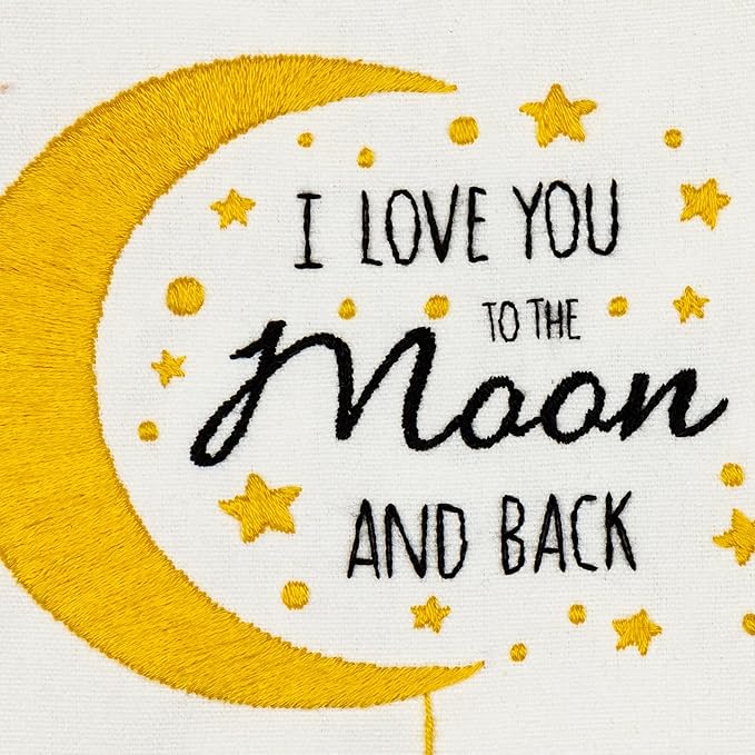 DUTCH STITCH BROTHERS Moon Embroidery Starter Kit with Pattern and Instructions. Stamped Embroidery Kits with Embroidery Clothes with Pattern. 6" Embroidery Hoop