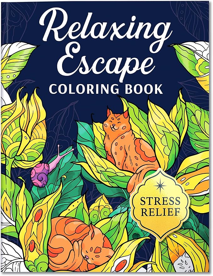 RYVE Coloring Book for Adults Relaxation - Unwind and Relax with 33 Stunning Designs - Mindfulness and Stress Relief Color Book for Adults, Adult Coloring Book for Women, Easy, Calming, Relaxing