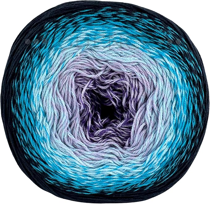 YarnArt Flowers – Gradient Cotton Acrylic Blend, 250g (8.8 oz), 1094 yds, Lightweight Sport Yarn for Crochet, Knitting, Shawls, Summer Projects (254)