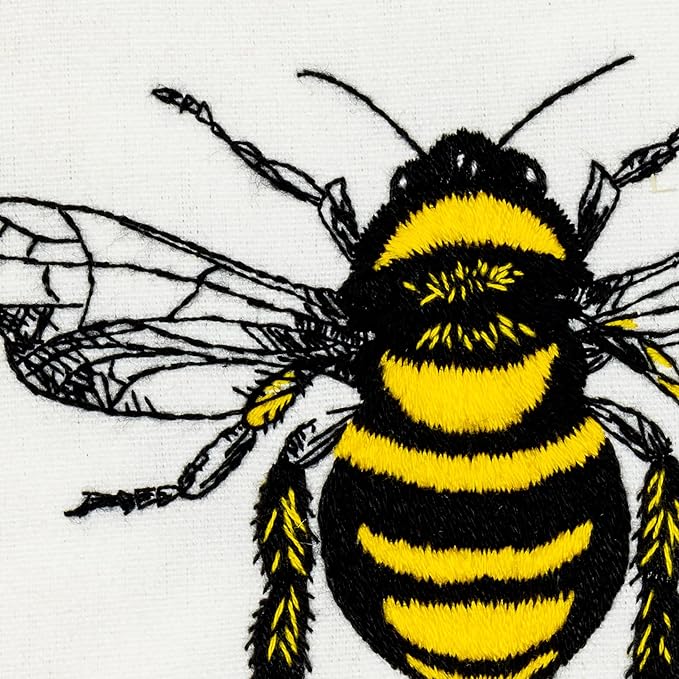 DUTCH STITCH BROTHERS Bee Kind Embroidery Starter Kit with Pattern and Instructions. Stamped Embroidery Kits with Embroidery Clothes with Pattern. 6" Embroidery Hoop