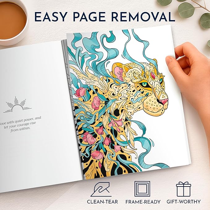 RYVE Coloring Book for Adults Relaxation - Unwind and Relax with 33 Stunning Designs - Mindfulness and Stress Relief Color Book for Adults, Adult Coloring Book for Women, Easy, Calming, Relaxing