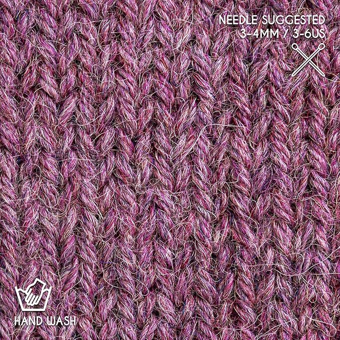 Worsted Set (6 x 1.75 oz) Super Soft Baby Alpaca Knitting Yarn Lila 656 Yards