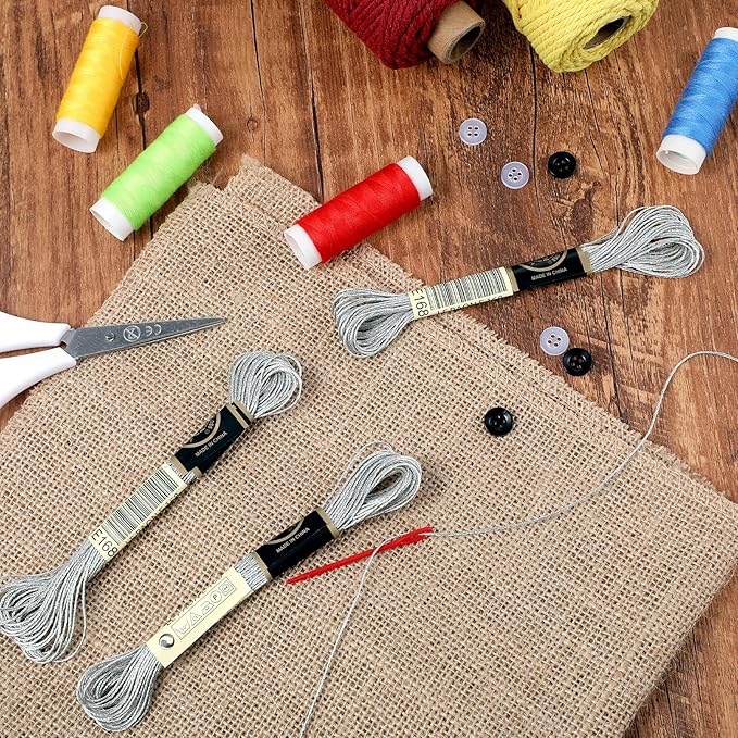 6 Pcs Silver Embroidery Floss Friendship Bracelet String Embroidery Thread Metallic Silver Embroidery Floss String Glitter Embroidery Thread Cross Stitch Thread for Hand Embroidery String Art