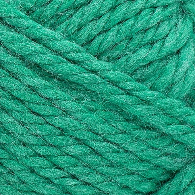 Lion Brand Yarn, Re-Spun Thick & Quick Super Bulky Yarn for Knitting, Crochet, and Crafts, Jade, 1 Pack, Soft Fiber for Chunky Blankets, Bulky Throws, and Cozy Sweaters