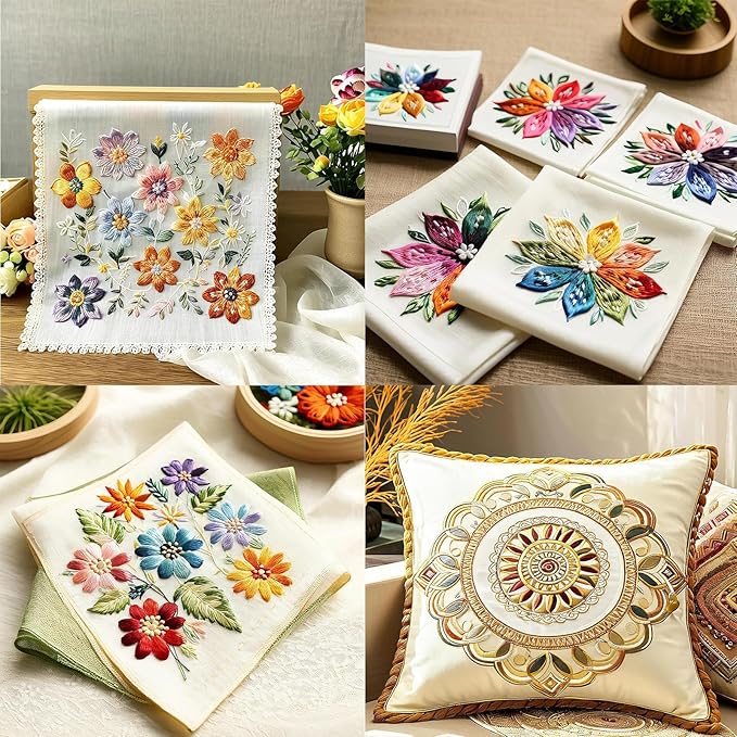 16 Rolls of Colorful Cotton Thread Ball Crochet Embroidery Rainbow Color Cross Stitch Thread Sewing for Cross Stitch Crafts(style2)