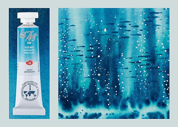 White Nights Extra Fine Artists Grade Professional Watercolor Set 3 * 10ml Tubes Granulating Colors by Nevskaya Palitra (Depth)