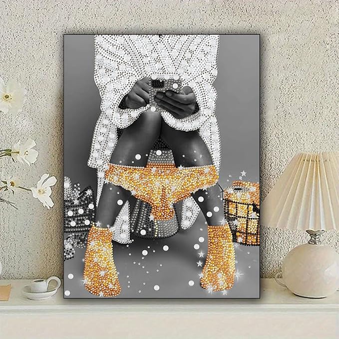 KUFWKEY Toilet Diamond Art Kit for Adults,Diamond Painting Kits for Beginners,5D Special Shaped Diamond Art Painting,DIY Handicrafts,Mosaic Diamond dots for Bathroom Decor,11.81x15.7 inch