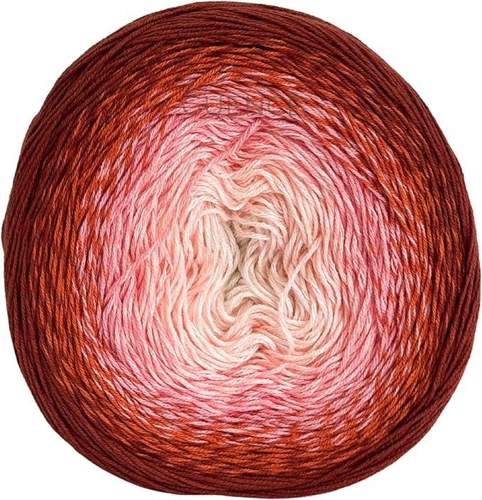 YarnArt Flowers – Gradient Cotton Acrylic Blend, 250g (8.8 oz), 1094 yds, Lightweight Sport Yarn for Crochet, Knitting, Shawls, Summer Projects (288)