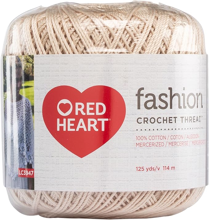Red Heart Fashion Size 3 Crochet Thread, Natural