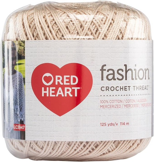 Red Heart Fashion Size 3 Crochet Thread, Natural