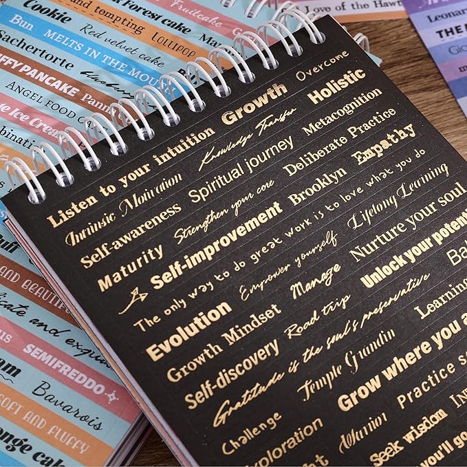 3000+ Pcs Word Stickers for Journaling, 50 Sheets Quote Sticker Gold Foil Art Scrapbook Stickers for Junk Journal, Inspiring Positive Small Talk Scrapbooking Supplies DIY Gift for Women Teen Girls