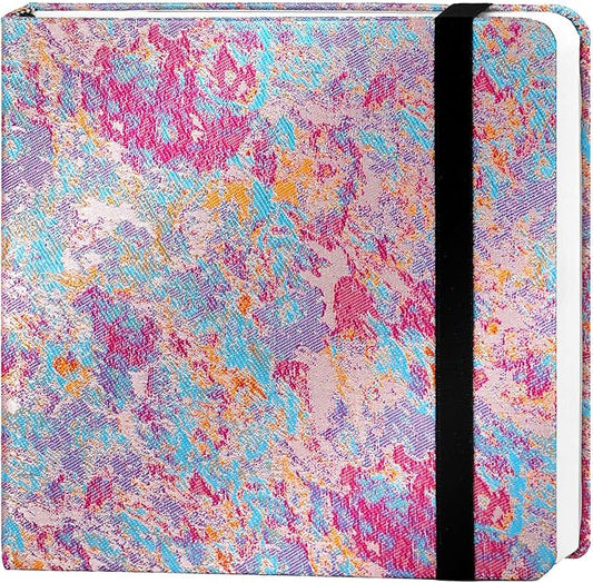 Funto Watercolor Journal, 6.3x6.3, 24 Sheets, 100% Cotton Cold Press, 300gsm/140lb, Inner Paper Pocket, Art Supplies for Mixed Media