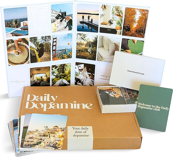 Daily Dopamine 2026 Vision Board Kit - Vision Board Kit Supplies, Collage Images, Dream Board, & Mood Board - 150 Vision Board Images and Inspiring Quotes - Affirmation Cards & Goal-Setting