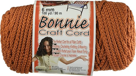 Pepperell BB6-100-022 6mm Bonnie Macramé Craft Cord, 100-Yard, Rust