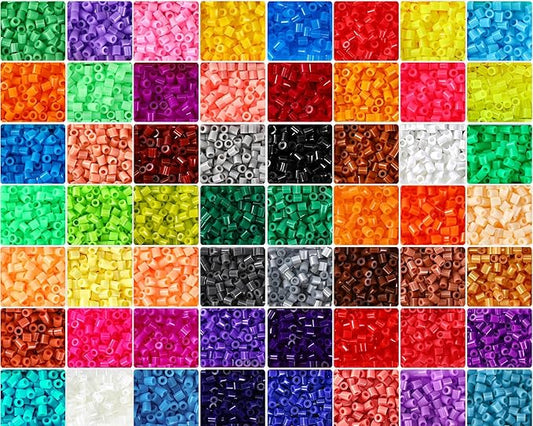 Libima 28000 Pcs 56 Colors Fuse Beads Bulk for Kids Art and Crafts Assorted Iron Beads Set Multicolored for Birthday Gift Bracelet Making Accessories (5mm)