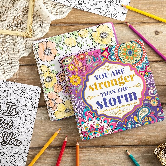 Women's Coloring Book 30 Pages Inspirational Quotes Coloring Books for Adults to Relax and Relieve Anxiety, Gift for Mother's Day, Birthdays, Christmas, Anniversaries