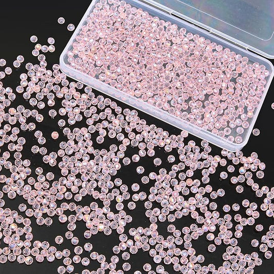 laopottbeads 1200pcs 4mm crystal glass beads for jewelry making beads for bracelets necklace pendants making supplies(pink)