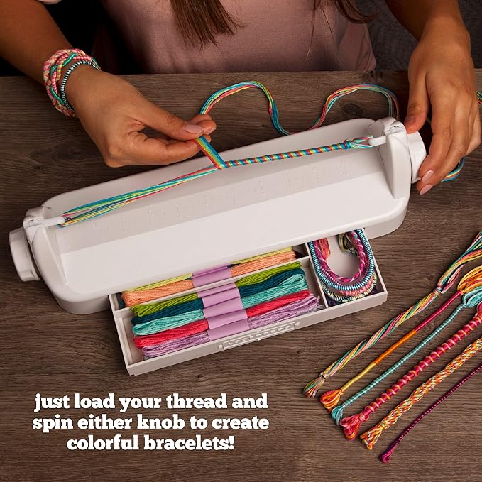 loopdedoo diy friendship bracelet maker kit for kids - make bracelets in minutes for birthdays and friendship gifts - award winning crafts kit for kids, easy-to-use, loop your own style, aged 8+