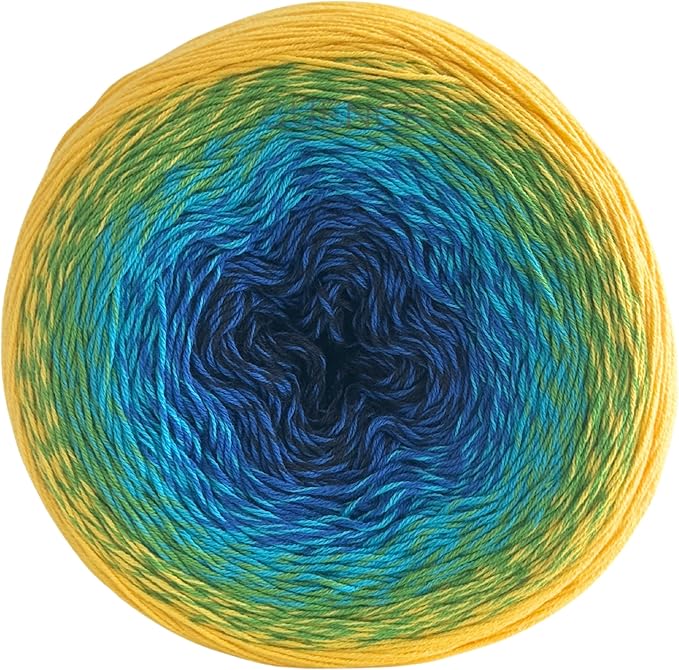 YarnArt Flowers – Gradient Cotton Acrylic Blend, 250g (8.8 oz), 1094 yds, Lightweight Sport Yarn for Crochet, Knitting, Shawls, Summer Projects (304)