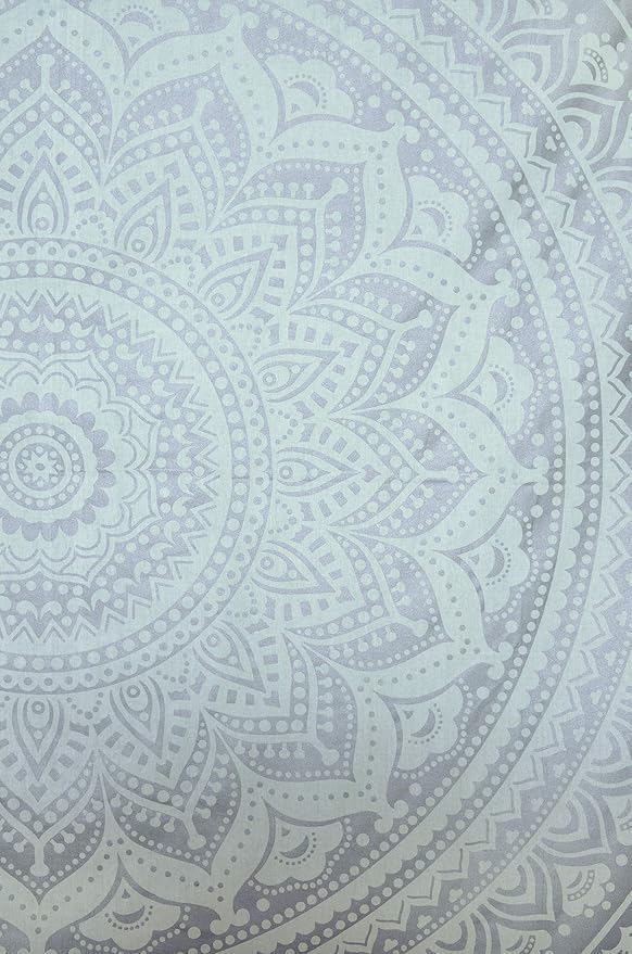 popular handicrafts tapestry wall hanging hippie ombre metallic mandala bohemian hippy intricate indian tapestries bedspread 84 x 90 inches (215cm x 230cm) silver