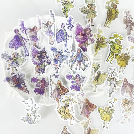 Alideco 80Pcs Vintage Victorian Tea Scrapbooking Stickers Scrapbook Paper Aesthetic Kawaii Girls Stickers for Journaling Assorted Phone Adult（ziyunhuayuan）