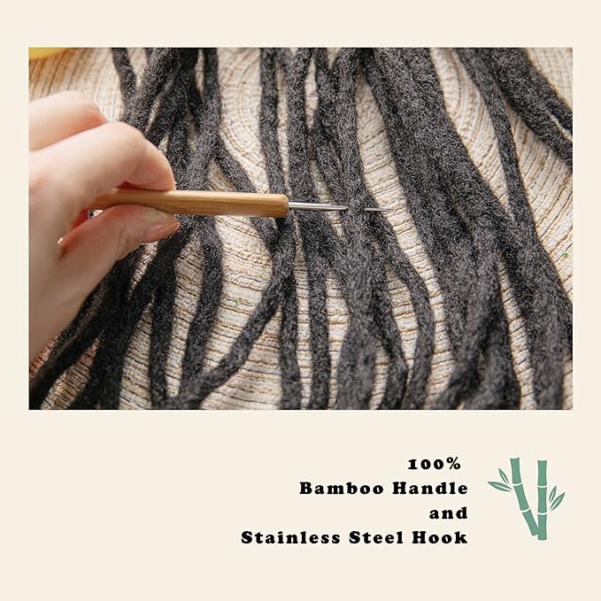 KACOLA Dreadlock Crochet Hook for Hair, Locs Crochet Needle, Dreadlocks loc Crochet Needle, Interlocking Tool for locs, Braid Craft (0.5mm)