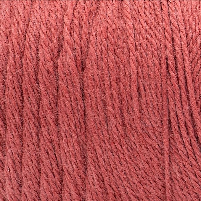 Lion Brand Yarn, Recycled Polyester Re-Spun Bonus Bundle Yarn for Crocheting and Knitting, Cranberry, 1 Pack