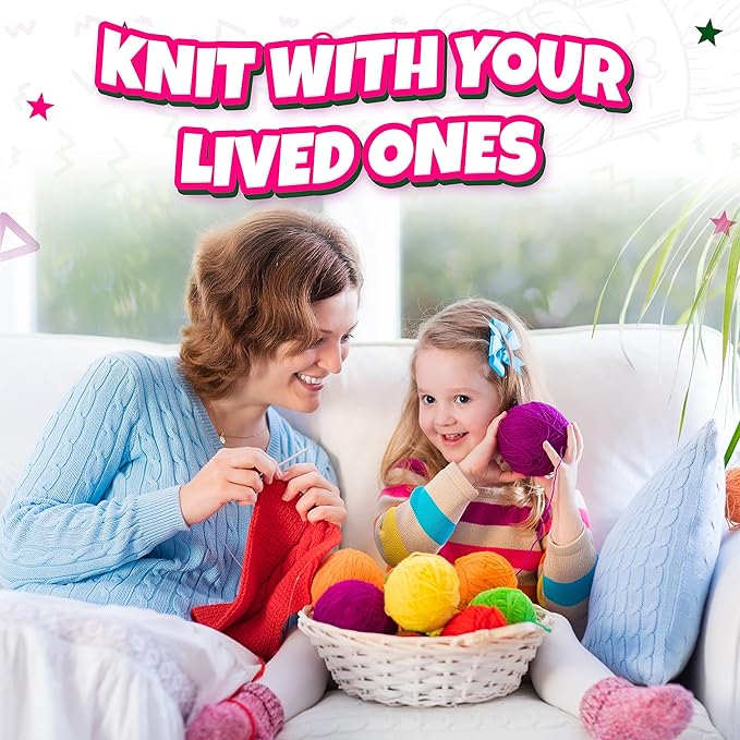 TYH Supplies 8 Acrylic Yarn Skeins Rainbow | 560 Yards Soft DK Light Worsted Yarn for Knitting, Crocheting & Craft Projects – Crochet Kit for Beginners, Amigurumi, Granny Squares, Small Crafts