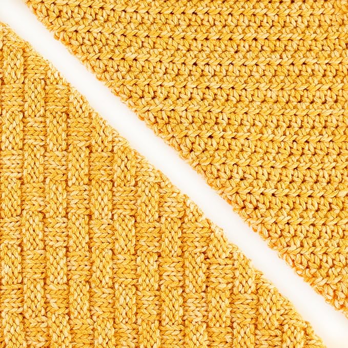Cotton Bliss Soft Cotton Blend Yarn for Crocheting, 4-Pack (640Yds / 400G), Free Patterns, Beginners Friendly - #4 Medium Worsted Weight Yarn for Baby Blanket - Golden Amber