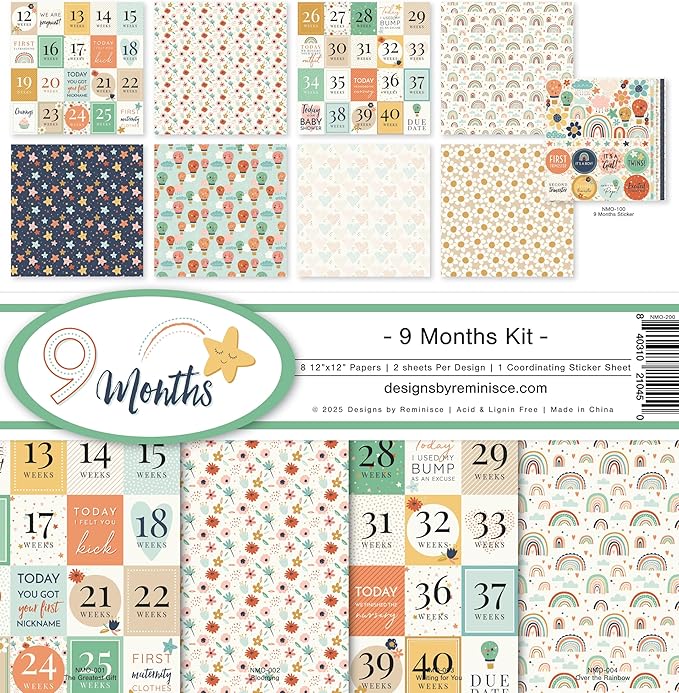 Reminisce 9 Months Scrapbook Collection Kit