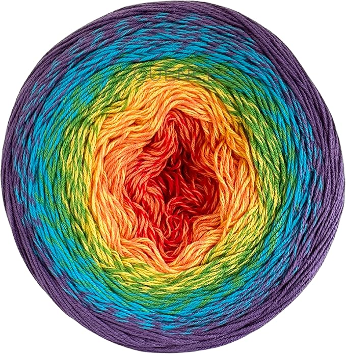 YarnArt Flowers – Gradient Cotton Acrylic Blend, 250g (8.8 oz), 1094 yds, Lightweight Sport Yarn for Crochet, Knitting, Shawls, Summer Projects - 1 Fine Skein (277)