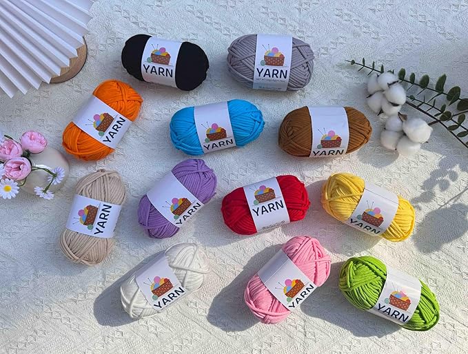 24 Beginner Yarn for Crocheting,Yarn for Beginners