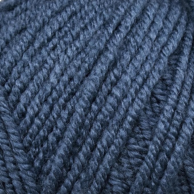 Estako Star-Worsted Yarn - (4 Skeins Pack) - 75% Acrylic 25% Wool - Soft Medium Weight #4 - (4 x 3.52 oz / 4 x 186 yds) - Crochet & Knitting Yarn (45096 - Oil Blue)