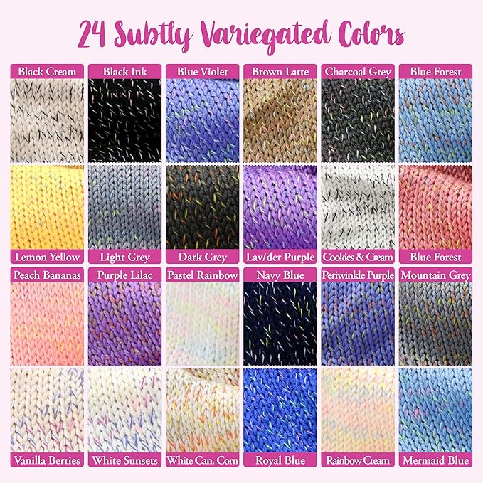 GentleBliss Soft Baby Yarn for Crocheting, 8-Pack (880Yds / 400G), Free Patterns, Beginners Friendly - Acrylic Baby Blanket Yarn for Knitting - Light Worsted 3 DK Weight - Blue Violet