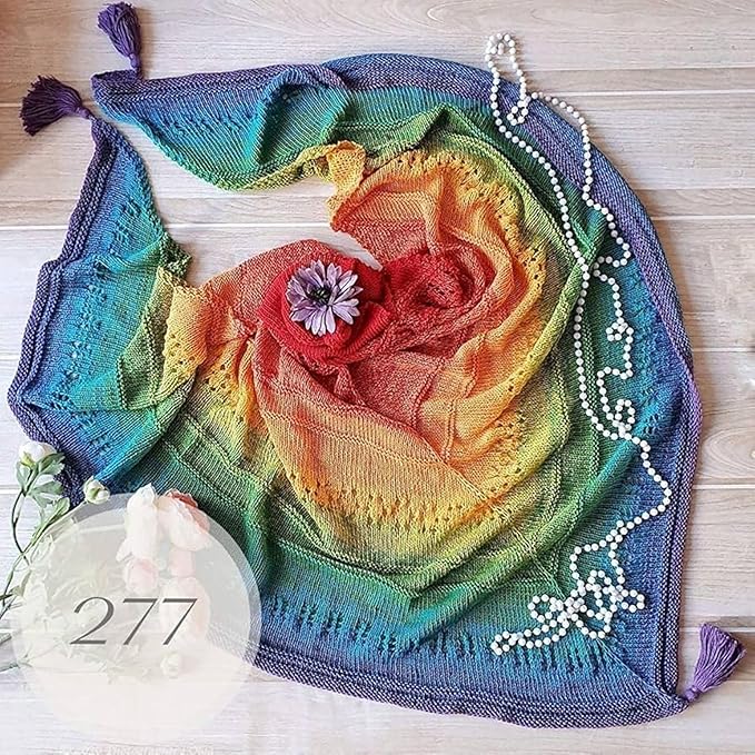 YarnArt Flowers – Gradient Cotton Acrylic Blend, 250g (8.8 oz), 1094 yds, Lightweight Sport Yarn for Crochet, Knitting, Shawls, Summer Projects - 1 Fine Skein (277)