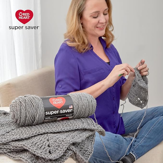 Red Heart Super Saver Ombre Gold Bar Yarn - 2 Pack of 283g/10oz - 100% Acrylic - #4 Worsted (Medium) - 482 Yards - Knitting/Crochet