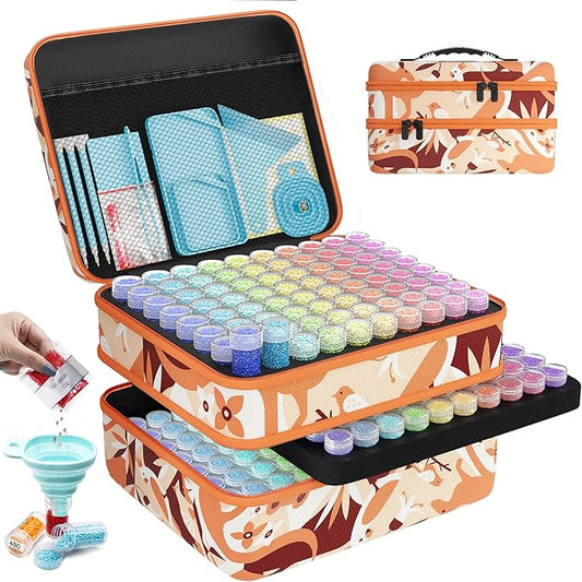 ARTDOT 240 Slots Storage Container for Diamond Art Kits for Adults,Portable Bead Storage Boxes for Diamond Painting Accessories and Tools