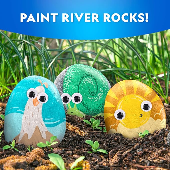 NATIONAL GEOGRAPHIC Mega Arts & Crafts Activity Kit – 3 Craft Kits in 1 to Build, Paint, Weave & Create, River Rock Painting Kit, Weaving Loom for Kids & DIY Birdhouse Craft with 25 Bonus Activities
