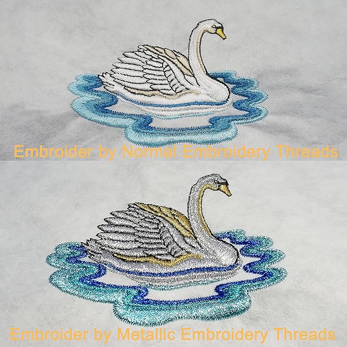 New brothread 21 Assorted Colors Metallic Embroidery Machine Thread Kit 500M (550Y) Each Spool for Computerized Embroidery and Decorative Sewing