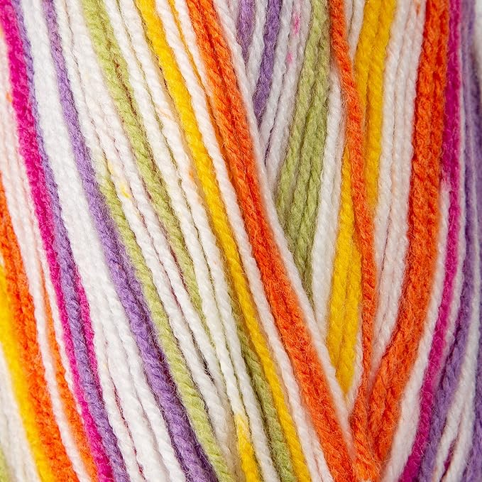 Sensy Candy Yarn - 10 Skeins, 3.5 oz, 251 Yards, Multicolor for Crocheting and Knitting, Light Gauge 3
