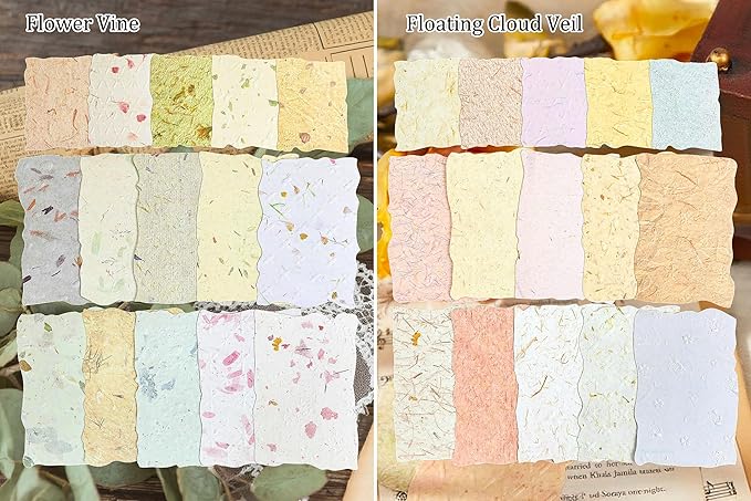 180 Sheets Embossed Textured Scrapbook Paper with 2 Double Sided Tapes, 6 Packs Scrapbook Supplies Kit for Scrapbooking, Junk Journal, Card Making Supplies, Planner, Collage