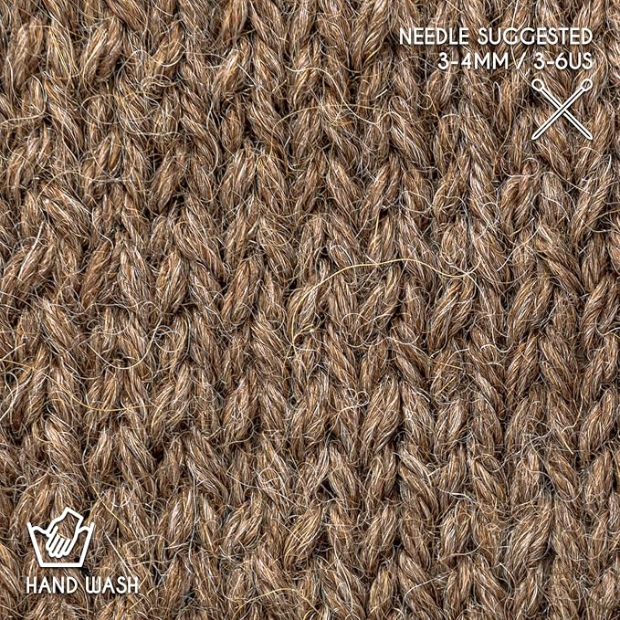 Worsted Set (6 x 1.75 oz) Super Soft Baby Alpaca Knitting Yarn Brown 656 Yards